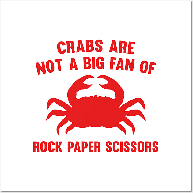 Crabs Are Not A Big Fan Wall Art by VectorPlanet